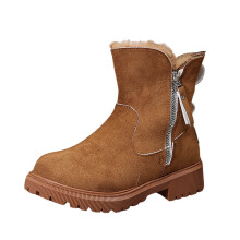 Women's Snow Boots - Warm and Cozy Leather Winter Footwear with Real Wool for Unmatched Comfort
