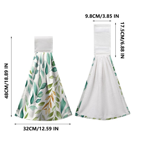 Soft Absorbent Printed Hand Towel with Hanging Loop 2