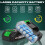 Cordless Hedge Trimmer Gray 2-in-1 with 2 Batteries 6