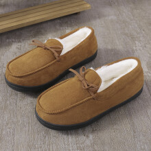 Pantoufles d'intérieur et d'extérieur pour femmes, mocassins duveteux et moelleux en daim, chaussures chaudes