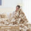 Faux Fur Throw Blanket 60 x 80 in Bubble Design 2
