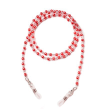 DESIGNICE Glasses Chain Comfortable Wear Glasses Strap Simple Elegance Customizable Choice Glasses Holder,Red2