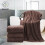 Microfiber Bath Towel Set Wood Brown 4-Piece 2