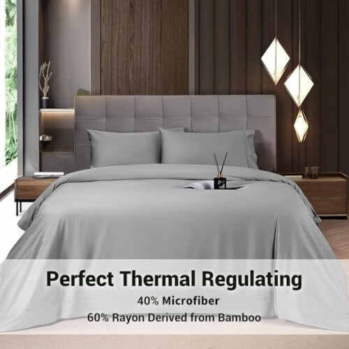 Bamboo Rayon Sheet Set Queen 4-Pc Deep Pocket 1