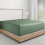Drap-housse Queen 100 % satin de coton vert sauge 1
