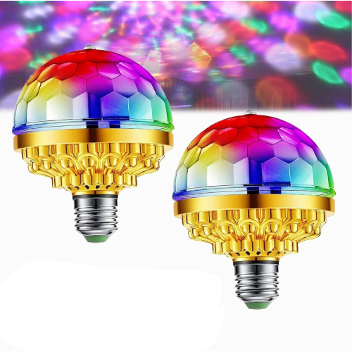 Obrotowa żarówka LED RGB Disco E27 6W