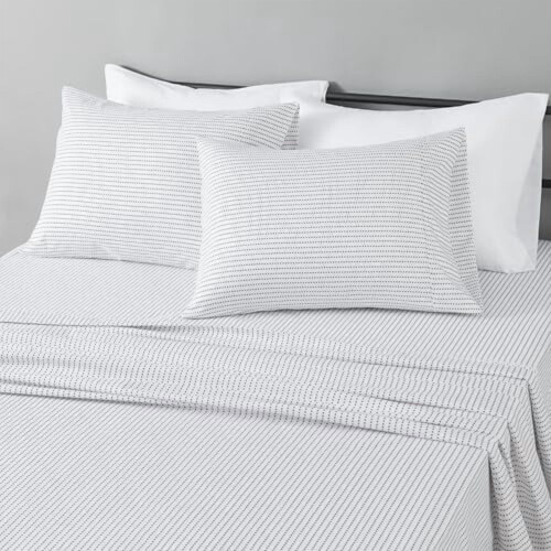 Ensemble de draps en microfibre 4 pièces, taille double prune