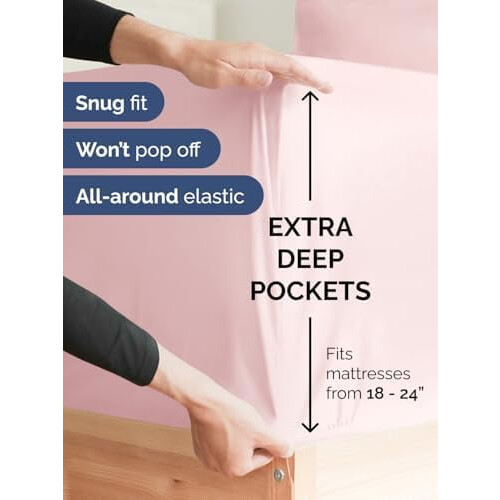 Drap-housse King à poches extra profondes 45 à 60 cm 1
