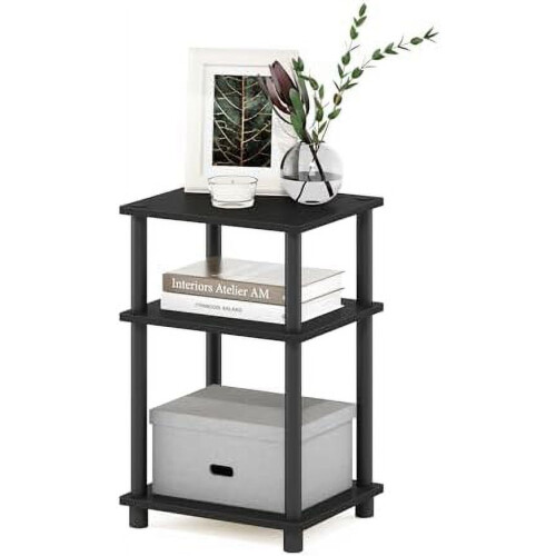 Table d'appoint à 3 niveaux, table de chevet moderne et compacte, 11,5 x 13,4 x