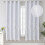 Palm Tree Curtains Greyish White Silver 52x72 Inch Room 1
