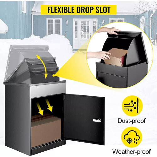 Lockable Parcel Drop Box Secure Delivery Box for Home & Outdoor 1