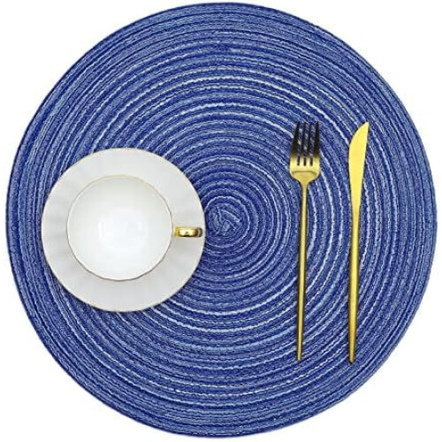 Sets de table ronds tressés, 38 cm (15 pouces), lot de 6 1