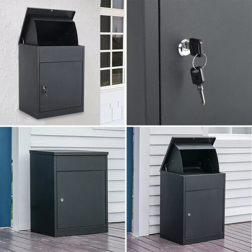 Lockable Parcel Drop Box Secure Delivery Box for Home & Outdoor 2
