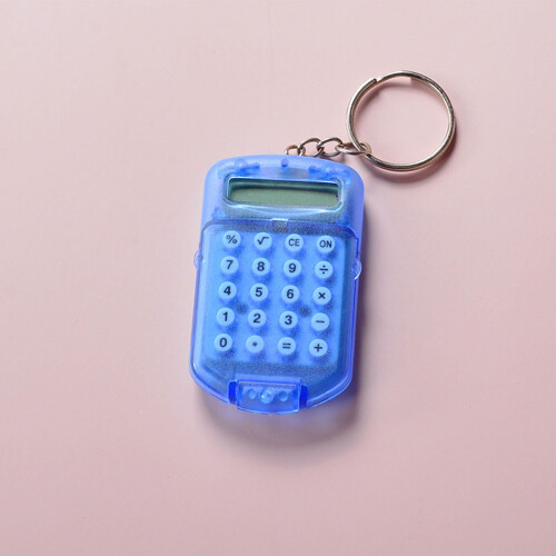 AuroraX Funny Basic Calculator Cute Mini Keychain,Portable Electric Math Calculator With Protective Cover College Study Learning Supplies 2