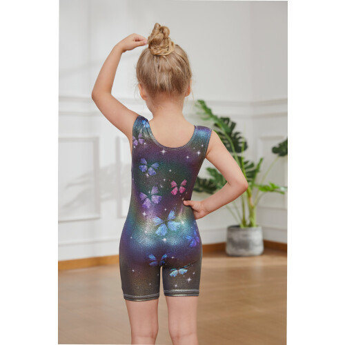 Turnanzug für Mädchen mit Shorts, Schmetterlingsmuster, 1
