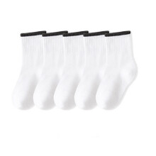 Mikilon Kids' Athletic Cushioned Ankle Socks 5 Pairs Low Cut Tab for Youth Boys Girls