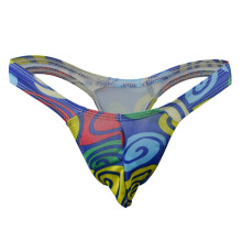 Men's Swim Shorts Fashion Sretch T-back Micro Thong Briefs Underwear Swimsuit