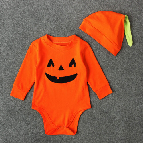 Βρέφη Αγόρια Κορίτσια Φόρμα Halloween Βαμβακερή Βρεφική Ρούχα Μονόχρωμη Φόρμα 1
