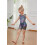 Turnanzug für Mädchen mit Shorts, Schmetterlingsmuster, 6