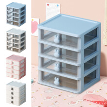 Schreibtisch-Organizer mit Schublade – Kunststoff-Schreibtisch-Organizer in Unifarbe für Bürobedarf und Schmuck, mehrschichtiges Design