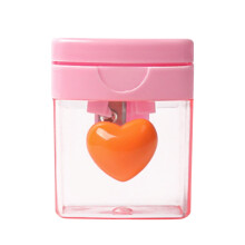 Bulk Heart-Shaped Manual Pencil Sharpeners, 2-Hole Cute Handheld Sharpener with Cover – Compatible with Standard & Colored Pencils