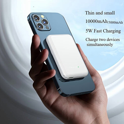 Μαγνητική μπαταρία τροφοδοσίας 10000mAh Μίνι ασύρματος φορτιστής με LED 1