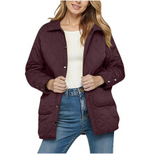 Doudoune courte oversize Kukoosong pour femme, manteau d'hiver décontracté à capuche et fermeture éclair, doudoune matelassée tendance avec