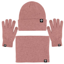 Winter 3 in 1 Scarf Hat Glove Set for Men Women, Knitted Beanie Hat, Touch Screen Gloves, Fleece Lined Neck Warmer for Cold Weather