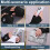 Et par genopladelige, opvarmede, fingerløse handsker i sort 2