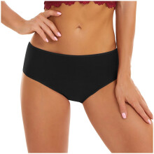 Culottes menstruelles pour femmes, grandes tailles, en coton uni, noires, idéales pour la récupération post-partum et un usage quotidien.