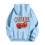 Damen-Sweatshirt, locker geschnitten, Kirschrot, Kapuzenpullover 5