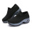 Sorte PU slip-on sneakers til kvinder, 1 par 2