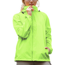 Chaqueta impermeable ligera para mujer con capucha, cortavientos, impermeable y plegable. Incluye bolsa de almacenamiento.