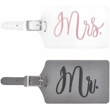 Wedding Gifts Mr and Mrs Luggage Tags Gifts Tags Bridal Shower Gifts Honeymoon Vacation Travel Essentials Bride Gifts for Her Black Mr and Pink Mrs