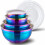 4-Pc Rainbow Mixing Bowls with Lids, Stainless Steel, Nesting, Space-Saving, Compatible with Kitchen Use 1