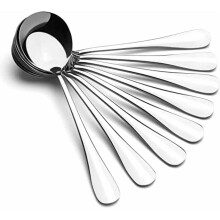 Soup Spoons, Wholesale Stainless Steel Alpha Round Spoons, Set of 16