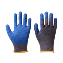 Man Gloves for Work Sweat-absorbing Grey Cotton Latex Gloves Wholesale Palm Coated Working Gardening Safety Gloves,Easy to Wear