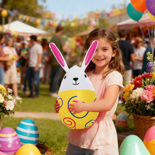 Inflatable Easter Eggs PVC 40cm Pack of 1 1