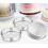 Conjunto de 3 formas redondas de aço inoxidável para bolo, 28 cm (11 polegadas) 4