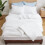 Witte microvezel dekbedset met kussenslopen 3