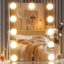 11x14 tuuman LED-meikkipeili, jossa on 3 valaistustilaa