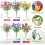 Kunstige blomster UV-resistente 24 bundter 2