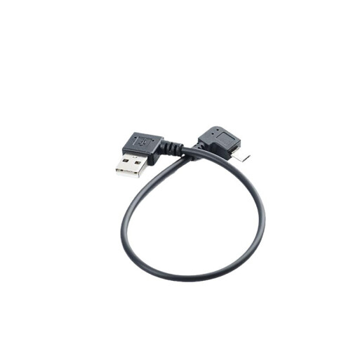 Cabo USB-A macho para micro USB macho de 90 graus para dados/carregamento para celular e tablet Android (27 cm)