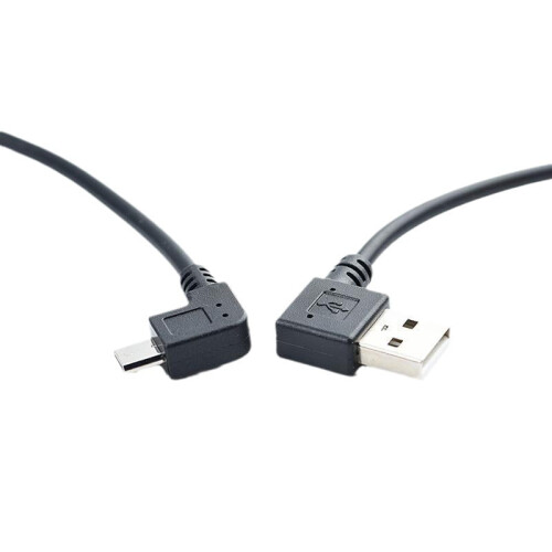 Cabo USB-A macho para micro USB macho de 90 graus para dados/carregamento para celular e tablet Android (27 cm) 2