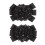 Black Crystal Ribbon Bow Shoe Clips 1