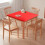 Stretch Square Tablecloth 86 cm Polyester Red 2