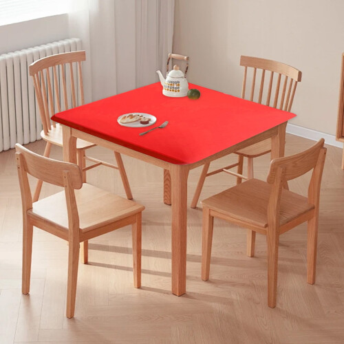 Stretch Square Tablecloth 86 cm Polyester Red 1