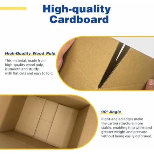 Pacote com 30 caixas de papelão ondulado marrom, pequenas, de 20x15x10 cm (8x6x4 polegadas), ideais para embalagem, envio postal, mudanças e uso 2