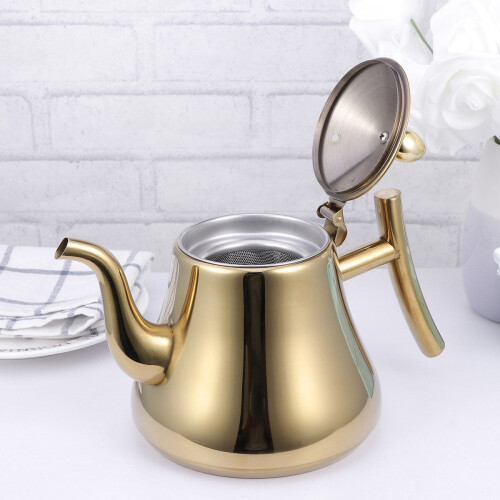 Stainless Steel Teapot with Strainer 1L 1