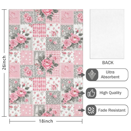 Πακέτο 2 πετσετών κουζίνας με floral print 18x26in 1